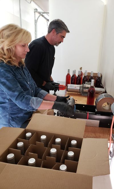 Bottling Willow Mountain Winery Wines in Montana